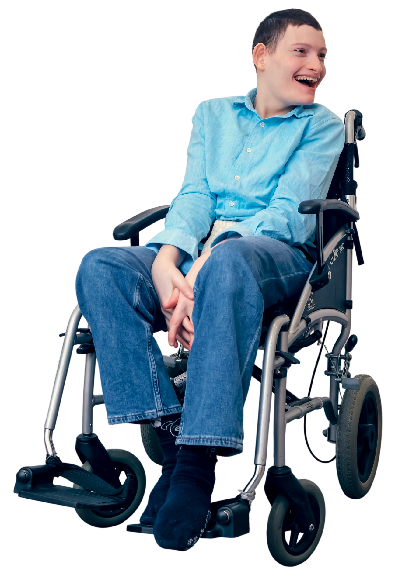 Person using a wheelchair for accessible disability support